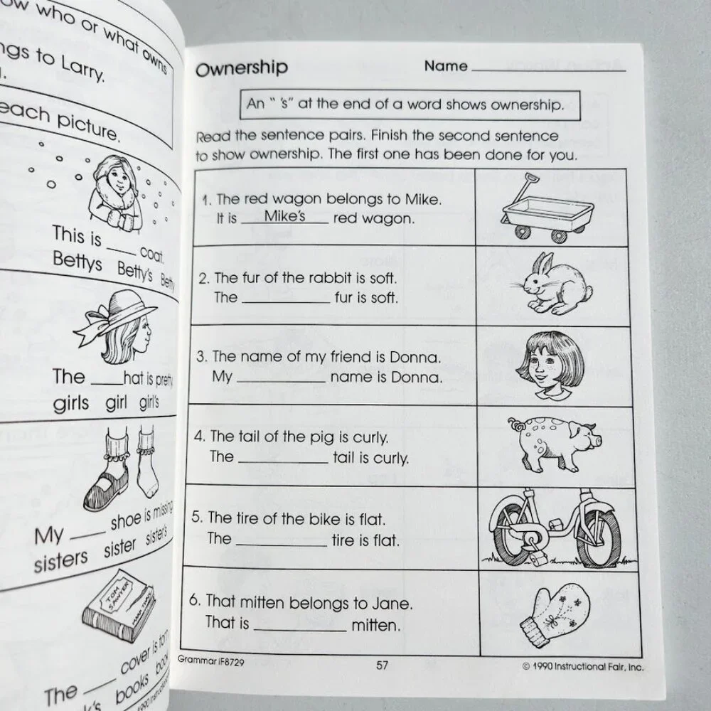 Carson Dellosa Grammar Reproducible Activities Workbook Grade 1-2 Activity Book